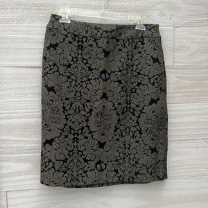 Evan Picone Victorian Damask lined Pencil Skirt